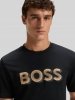Hugo Boss t-shirt koszulka na krótki rękaw męska czarna duże logo